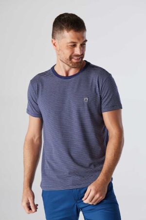 CAMISETA ANDRE MANGA CURTA FIO TINTO LISTRADA 134889