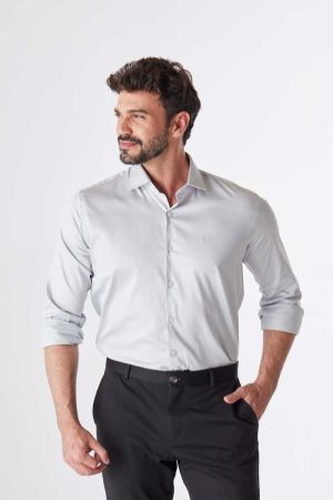 CAMISA ML THALES SLIM ALGODÃO FIO 80 136267