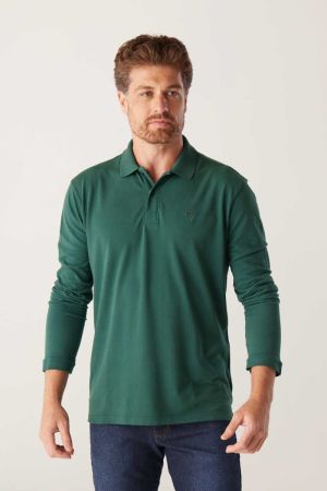 POLO CHARLIE ML BASICA PIQUET ALGODÃO PLUS 179495